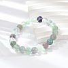 Natural Fluorite Stretch Bracelets BJEW-E373-8mm-10-8