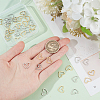 DELORIGIN DIY Stainless Steel Heart Dangle Earrings Making Kit DIY-DR0001-39-3