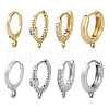  8 Pairs 8 Style Brass Hoop Earrings EJEW-PJ0001-05-2