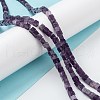 Natural Lepidolite/Purple Mica Stone Beads Strands G-F631-K14-2