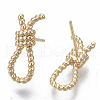 Brass Stud Earrings KK-S348-455-NF-1