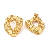 Hammered Twist Ring 304 Stainless Steel Stud Earrings for Women EJEW-U003-09G-2