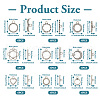 54Pcs 9 Styles Tibetan Style Alloy Toggle Clasps FIND-TA0003-93-2