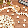 Gorgecraft 60Pcs Printed Natural Wood European Beads WOOD-GF0002-19B-4