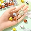 DIY Sports Natural Wood & Jute Cord Pendant Decoration Making Kits WOOD-YW0010-55-3
