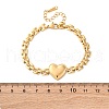 Heart 304 Stainless Steel Panther Chain Bracelets for Women BJEW-R027-02G-5