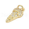 Brass Micro Pave Cubic Zirconia Pendants KK-G522-24G-2