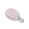 Glass Seed Beaded Hot Air Balloon Pendants PALLOY-MZ00662-03-3