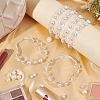 ABS Plastic Imitation Pearl Shoelaces FIND-WH0117-54B-10