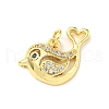 Brass Micro Pave Cubic Zirconia Pendants FIND-Z023-02D-1