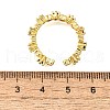 Brass Micro Pave Cubic Zirconia Cuff Rings for Women RJEW-H247-02G-5
