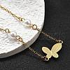 304 Stainless Steel Butterfly Link Bracelets BJEW-C098-01D-G-2