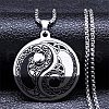 Yin-yang 304 Stainless Steel Pendant Necklaces for Women NJEW-M105-07A-P-1