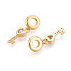 Brass Micro Pave Cubic Zirconia Pendants KK-N271-19G-2