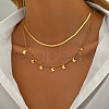 Stainless Steel Double Layer Butterfly Tassel Lady Fashion Necklaces DJ3409-3