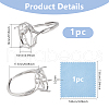 DICOSMETIC 1Pc Adjustable 925 Silver Ring Adjustable Ring Findings FIND-DC0006-66-2
