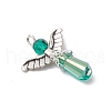 3Pcs Glass Pendants PALLOY-JF03664-04-4