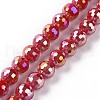 Electroplate Glass Beads Strands GLAA-E036-14B-1