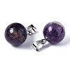 Natural Amethyst Pendants G-S359-312-3