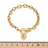 Golden 304 Stainless Steel Charm Bracelets NJEW-K284-01G-R-5