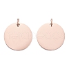 Ion Plating(IP) 304 Stainless Steel Pendants STAS-I311-32G-RG-1