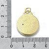 Brass Micro Pave Cubic Zirconia Pendants KK-V010-06G-01-3