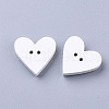 2-Hole Spray Painted Wooden Buttons BUTT-T007-019-2