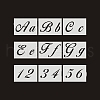 Letter A~Z/Number/Sign PET Plastic Hollow Painting Silhouette Stencil DRAW-PW0009-03-2