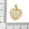 Brass Micro Pave Clear Cubic Zirconia Pendants KK-Q813-14G-3