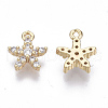 Brass Micro Cubic Zirconia Charms KK-N231-22-NF-2