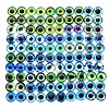 100 Pcs 50 Style Glass Cabochons GLAA-WH0022-87-1