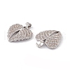 Brass Micro Pave Cubic Zirconia Pendants KK-E068-VC039-3