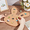 Rabbit Wall Mounted Brooch Jewelry Display Cork Tray AJEW-WH0433-01D-3