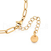 Ion Plating(IP) 304 Stainless Steel Paperclip Chain Necklace NJEW-D045-14G-02-2