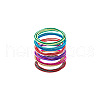 AHADERMAKER 48Pcs 12 Colors Carbon Steel Wire Spring Chains Stretch Bracelet BJEW-GA0001-12-7