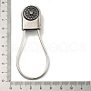Tibetan Style 316 Surgical Stainless Steel Fittings with 304 Stainless Steel Key Ring FIND-Q101-11AS-3