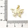 Rack Plating Brass Micro Pave Clear Cubic Zirconia Pendants KK-M309-16G-01-3
