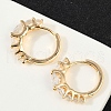 Brass Clear Cubic Zirconia Hoop Earrings EJEW-Q016-14G-4