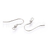 Anti-Tarnish Rhodium Plated 925 Sterling Silver French Hooks with Coil and Ball STER-T007-121P-2