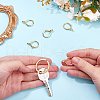 5Pcs Brass Keychain Clasp Findings KK-HS0001-09-4