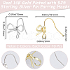 Beebeecraft 20Pcs 2 Colors Bowknot Brass Earring Hooks KK-BBC0014-43-2