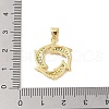 Brass Micro Pave Cubic Zirconia Pendants KK-E111-41G-01-3