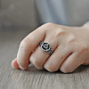Round with Knot Pattern Brass Finger Rings FS-WG1EEAC-05-3