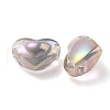 UV Plating Rainbow Iridescent Transparent Acrylic Beads OACR-C007-04D-2