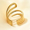 304 Stainless Steel Multi-layer Open Cuff Rings for Women STAS-Z108-03G-01-2