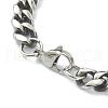 Men's 304 Stainless Steel Cuban Link Chain Bracelets STAS-A051-04B-2