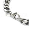Tarnish Resistant Men's 304 Stainless Steel Cuban Link Chain Bracelets STAS-A051-04B-2