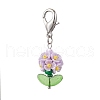 Resin & Glass Beaded Pendant Decorations HJEW-MZ00169-4