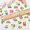 Rainbow Style Alloy Enamel Pendants FIND-CJC0004-43G-4