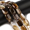 Natural Striped Agate/Banded Agate Beads Strands G-B137-B01-01C-2